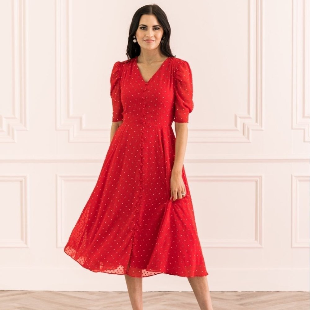 ISO Rachel Parcell red dress